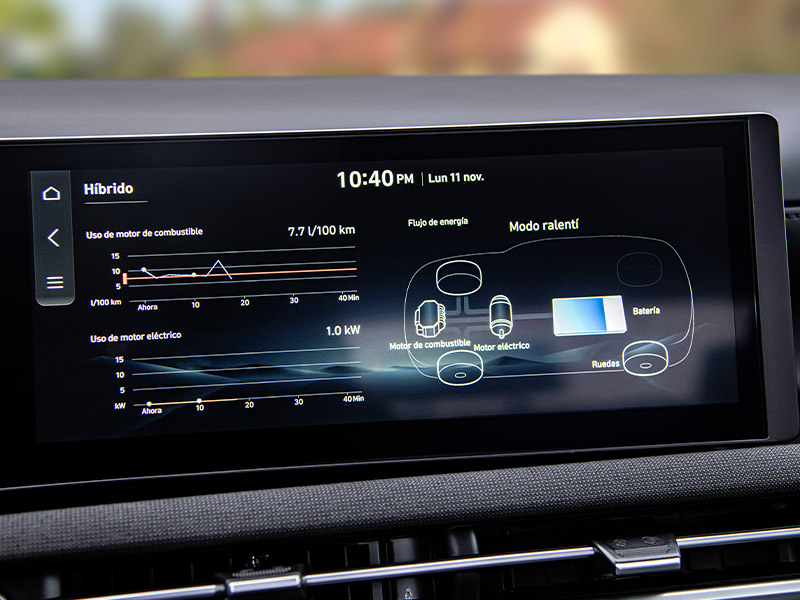 Consola central flotante Hyundai Tucson Híbrida