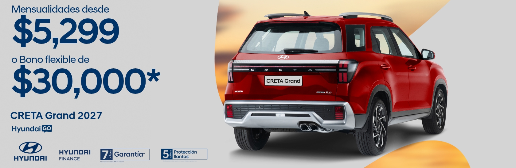 Creta Grand oferta agosto 2027 con Hyundai Go