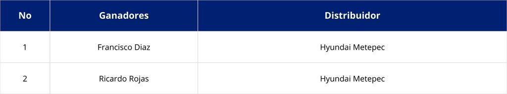 ganadores prueba de manejo mundialista Hyundai